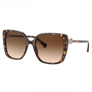 Bvlgari Brown Sunglasses with floral accent